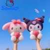 Cute Sanrio Kuromi & My Melody Plush Dolls - Adorable Strawberry Pillows!