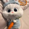 Cute Snowball Plush Toy - Movable Ears & Carrots