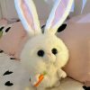Cute Snowball Plush Toy - Movable Ears & Carrots