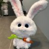 Cute Snowball Plush Toy - Movable Ears & Carrots