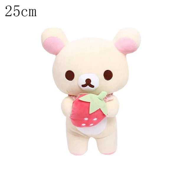 Cute Strawberry Rilakkuma Plush Toy - Adorable Soft Teddy Bear Gift