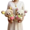 Cute Strawberry Rilakkuma Plush Toy - Adorable Soft Teddy Bear Gift