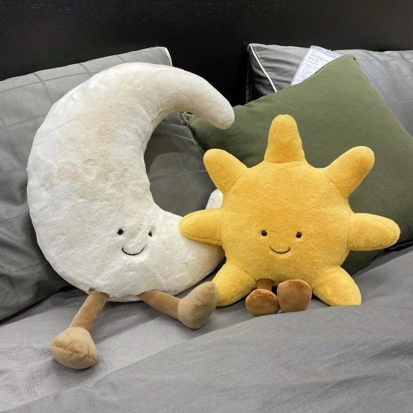 Cute Sun & Moon Pillows Soft Cozy Cute Sun & Moon Pillows Soft Cozy