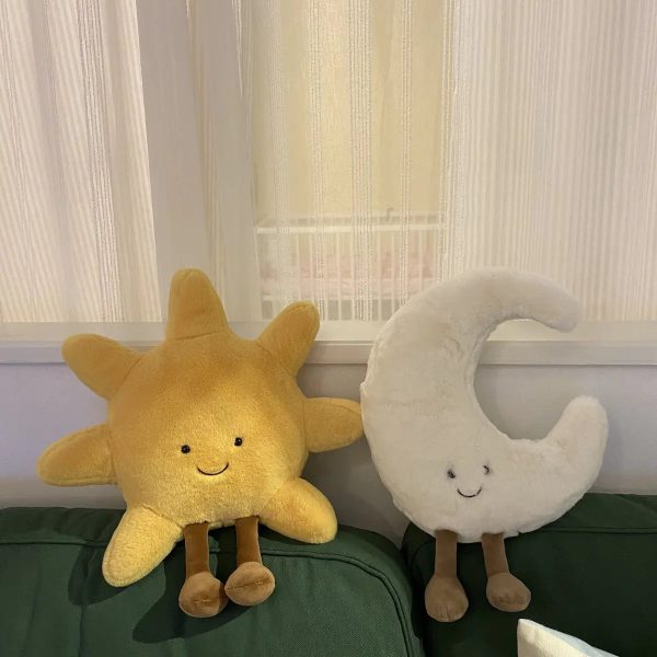 Cute Sun & Moon Pillows Soft Cozy Cute Sun & Moon Pillows Soft Cozy