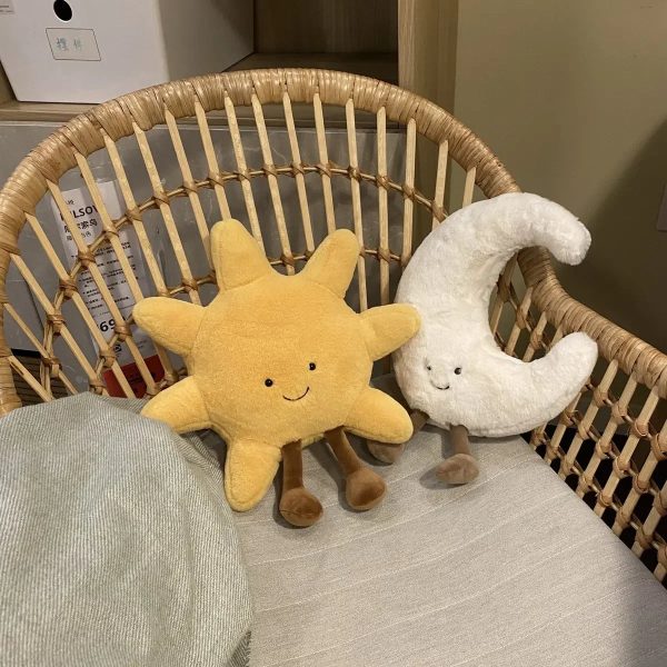 Cute Sun & Moon Pillows Soft Cozy Cute Sun & Moon Pillows Soft Cozy