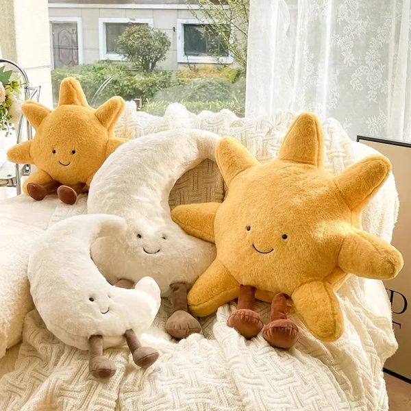 Cute Sun & Moon Pillows Soft Cozy Cute Sun & Moon Pillows Soft Cozy