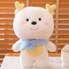 Cute White Dragon Plush Toy with Scarf - Perfect New Year Gift!