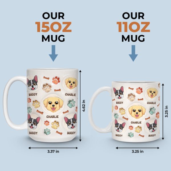 Cuteness Overload - Dog Personalized Custom 3D Inflated Effect Printed Mug - Christmas Gift For Pet Owners, Pet Lovers