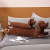 Dachshund Plush Pillow - Lifelike Long Dog Cushion for Home Decor