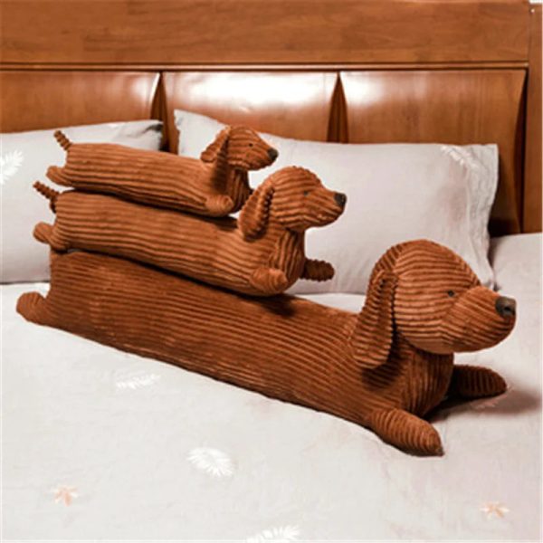 Dachshund Plush Pillow - Lifelike Long Dog Cushion for Home Decor