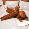 Dachshund Plush Pillow - Lifelike Long Dog Cushion for Home Decor