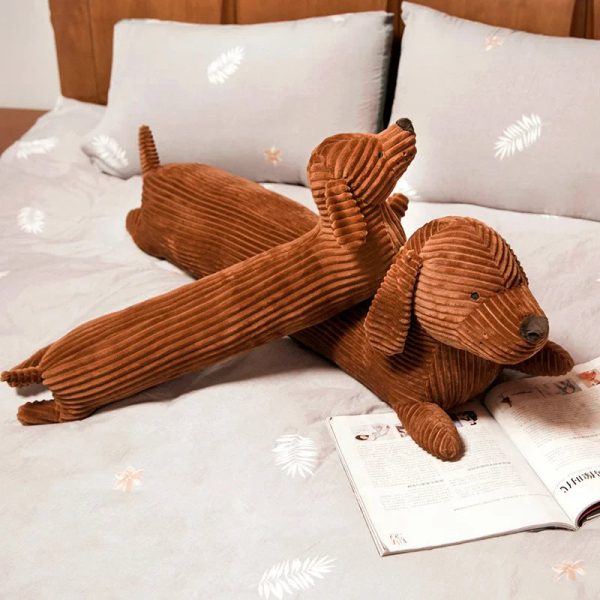 Dachshund Plush Pillow - Lifelike Long Dog Cushion for Home Decor