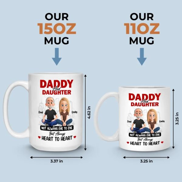Dad And Daughter, Love You Can Feel - Family Personalized Custom Mug - Father's Day, Gift For Dad, Grandpa Dad And Daughter, Love You Can Feel - Family Personalized Custom Mug - Father's Day, Gift For Dad, Grandpa