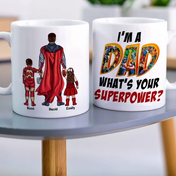 Dad and Kids DR-WHM-03dnqn180323tm Personalized Coffee Mug Dad and Kids DR-WHM-03dnqn180323tm Personalized Coffee Mug