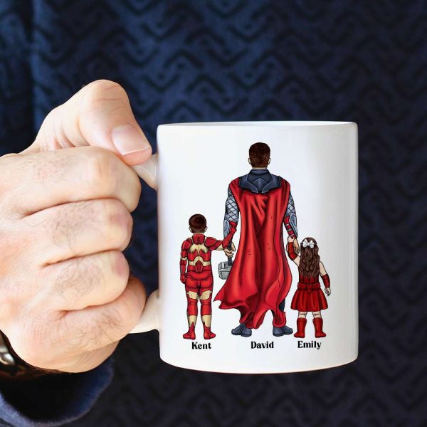 Dad and Kids DR-WHM-03dnqn180323tm Personalized Coffee Mug Dad and Kids DR-WHM-03dnqn180323tm Personalized Coffee Mug