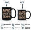 Dad And Kids Footsteps No Matter How Big We Get - Personalized Black Mug Dad And Kids Footsteps No Matter How Big We Get - Personalized Black Mug