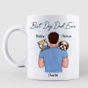 Dad Carrying Dogs On Shoulder Best Dog Dad Ever Personalized Mug
