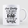 Dad Carrying Doll Kids On Shoulder In The Amusement Park Father's Day Gift For Daddy Personalized Mug Dad Carrying Doll Kids On Shoulder In The Amusement Park Father's Day Gift For Daddy Personalized Mug