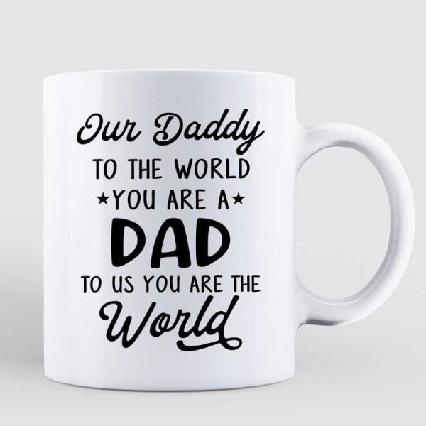 Dad Carrying Doll Kids On Shoulder In The Amusement Park Father's Day Gift For Daddy Personalized Mug Dad Carrying Doll Kids On Shoulder In The Amusement Park Father's Day Gift For Daddy Personalized Mug