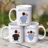 Dad Carrying Kids On Shoulder Personalized Mug, Father's Day Gift For Dad, Husband Dad Carrying Kids On Shoulder Personalized Mug, Father's Day Gift For Dad, Husband