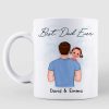 Dad Carrying Kids On Shoulder Personalized Mug, Father's Day Gift For Dad, Husband Dad Carrying Kids On Shoulder Personalized Mug, Father's Day Gift For Dad, Husband