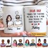 Dad Daughter Thanks For Teaching Me Gift Personalized Mug