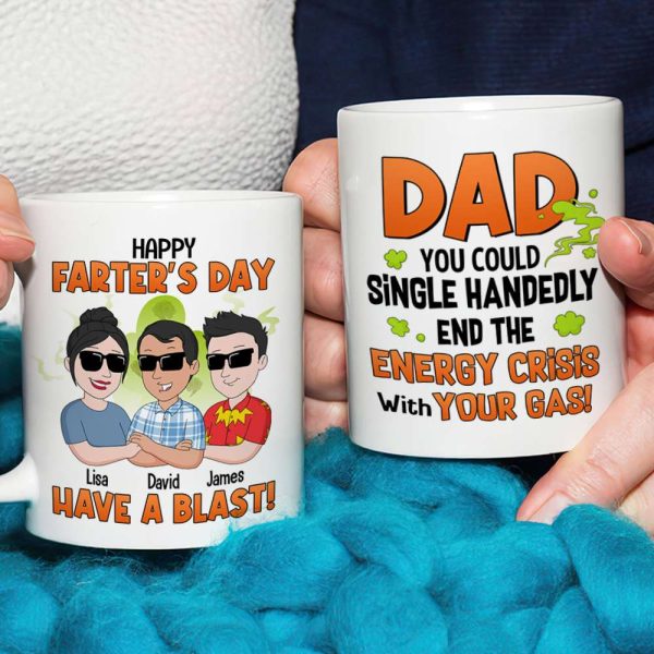 Dad Farter's Day White Mug 01dntn310523hh