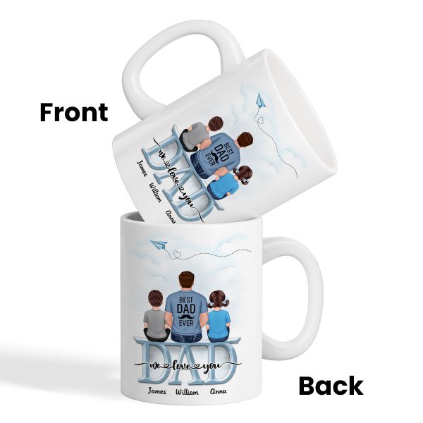 Dad Grandpa And Kids On Text Personalized Mug, Father's Day Gift For Dad, Grandpa, Husband Dad Grandpa And Kids On Text Personalized Mug, Father's Day Gift For Dad, Grandpa, Husband