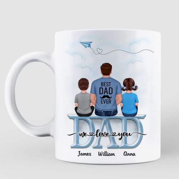 Dad Grandpa And Kids On Text Personalized Mug, Father's Day Gift For Dad, Grandpa, Husband Dad Grandpa And Kids On Text Personalized Mug, Father's Day Gift For Dad, Grandpa, Husband
