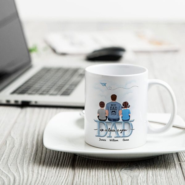 Dad Grandpa And Kids On Text Personalized Mug, Father's Day Gift For Dad, Grandpa, Husband Dad Grandpa And Kids On Text Personalized Mug, Father's Day Gift For Dad, Grandpa, Husband