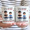 Dad Grandpa I Smile Because You Are My Daughters Sons Grandkids - Personalized Mug Dad Grandpa I Smile Because You Are My Daughters Sons Grandkids - Personalized Mug