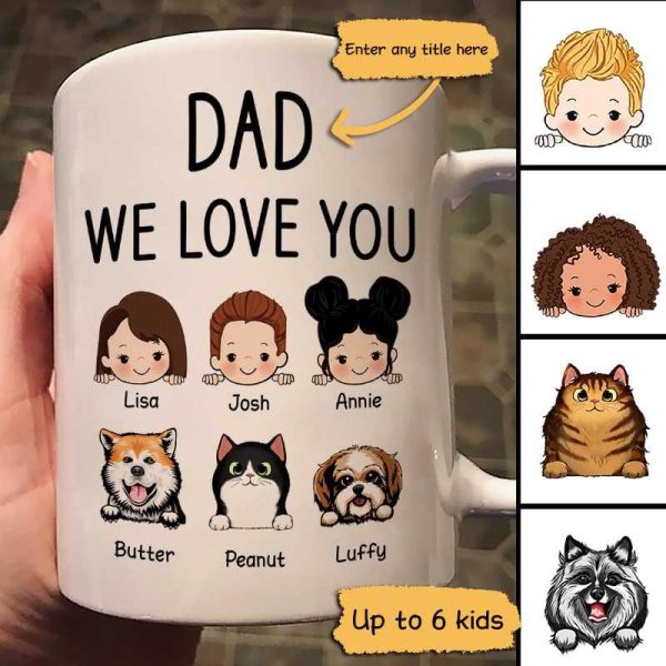 Dad Grandpa Mom Grandma We Love You Personalized Mug Dad Grandpa Mom Grandma We Love You Personalized Mug