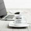Dad Grandpa Team Fist Bump Sitting Back View Personalized Mug, Unique Father's Day Gift for Dad, Gift for Husband