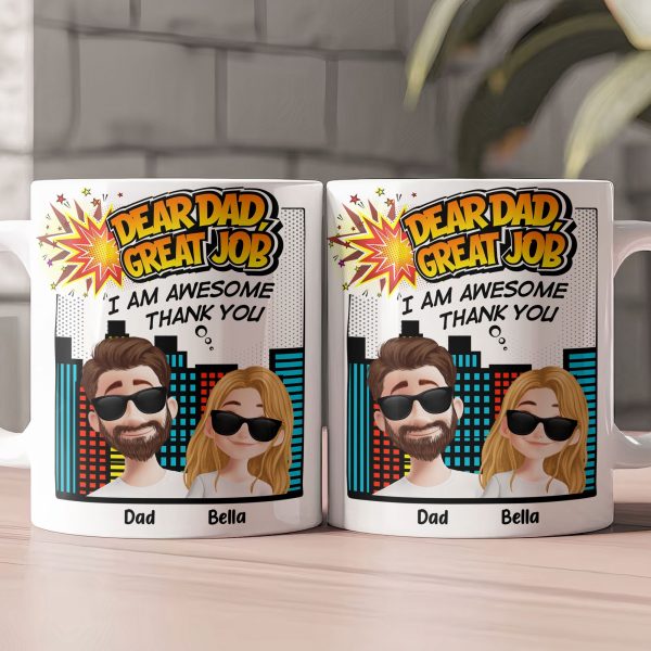 Dad, Great Job - Thank You - Personalized Mug Dad, Great Job - Thank You - Personalized Mug