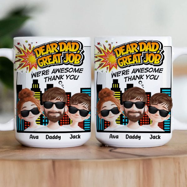 Dad, Great Job - Thank You - Personalized Mug Dad, Great Job - Thank You - Personalized Mug