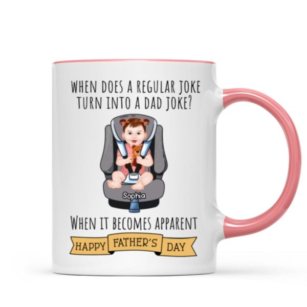 Dad Joke Father's Day Personalized Mug For New Parent, Gift For New Dad, Newborn