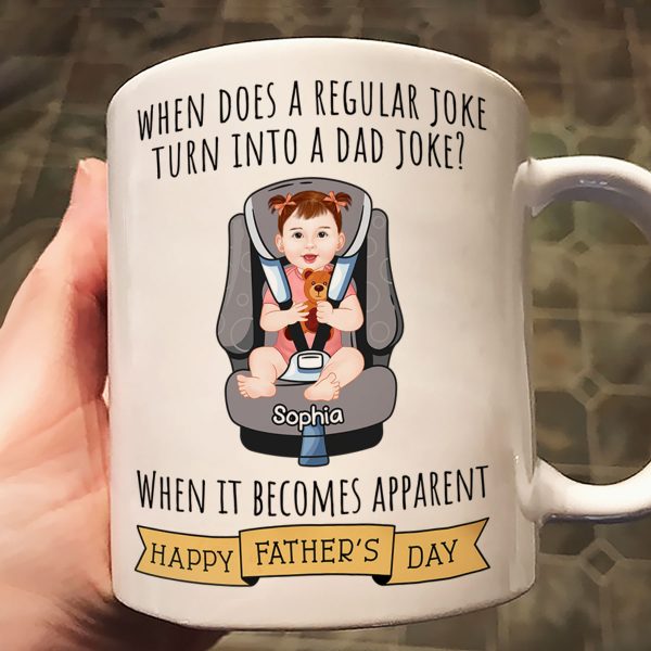 Dad Joke Father's Day Personalized Mug For New Parent, Gift For New Dad, Newborn