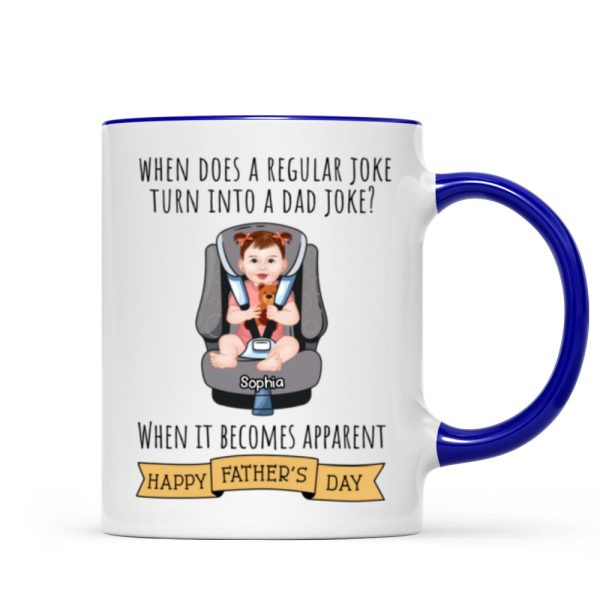 Dad Joke Father's Day Personalized Mug For New Parent, Gift For New Dad, Newborn