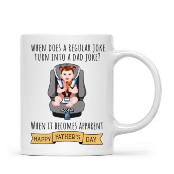 Dad Joke Father's Day Personalized Mug For New Parent, Gift For New Dad, Newborn