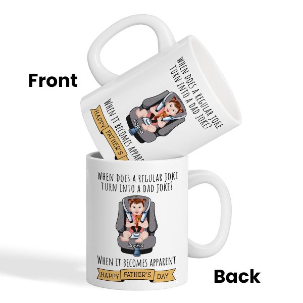 Dad Joke Father's Day Personalized Mug For New Parent, Gift For New Dad, Newborn