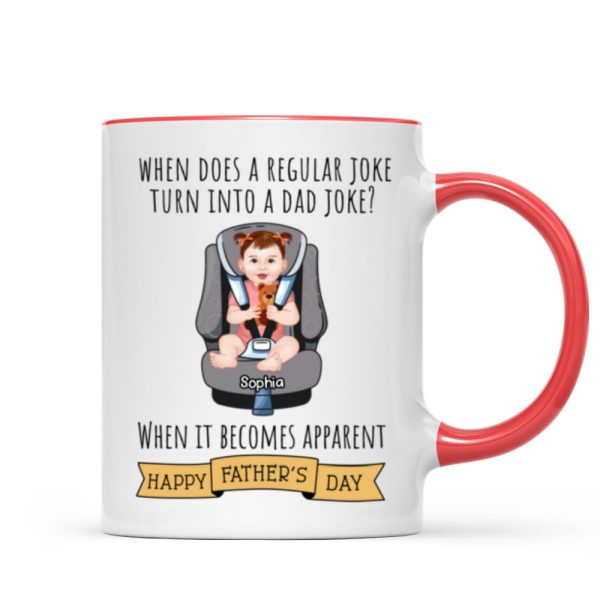 Dad Joke Father's Day Personalized Mug For New Parent, Gift For New Dad, Newborn
