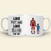 Dad Kid Like Father Like Kids, Personalized White Mug, Gift For Dad