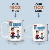Dad Life Starts With Love - Family Personalized Custom 3D Inflated Effect Printed Mug - Father's Day, Gift For Dad