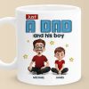 Dad Life Starts With Love - Family Personalized Custom 3D Inflated Effect Printed Mug - Father's Day, Gift For Dad