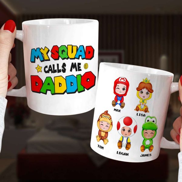 Dad Little Squad 04huti300523hh Personalized Coffee Mug Dad Little Squad 04huti300523hh Personalized Coffee Mug