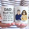 Dad Mom Thank You For Not Putting Me Up For Adoption - Family Personalized Mug - Gift For Family Members Dad Mom Thank You For Not Putting Me Up For Adoption - Family Personalized Mug - Gift For Family Members