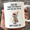 Dad Mom Thanks For Picking Up My Poop And Stuff Personalized White Mug Gift For Cat Lovers CH07 895240