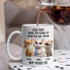 Dad Mom Thanks For Picking Up My Poop And Stuff Personalized White Mug Gift For Cat Lovers CH07 895240