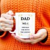 Dad No. 1 The Man The Myth The Legend Superhero Mug - Personalized Custom Coffee Mug - DAD017_MG