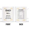 Dad No. 1 The Man The Myth The Legend Superhero Mug - Personalized Custom Coffee Mug - DAD017_MG